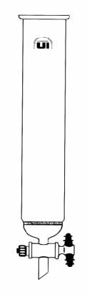 Chromatography Column with Fritted Disc and Teflon Stopcock UI-3410