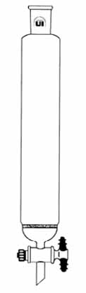 Chromatography Column Teflon Stopcock with Fritted Disc and Standard Taper Joint UI-3425