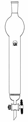 Chromatography Column with Reservoir Teflon Stopcock, and Fritted Disc UI-3450