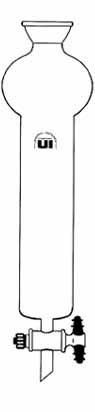 Chromatography Column Spherical Joint Reservoir Teflon Stopcock UI-3465