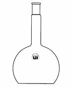 Flask Flat Bottom Single Long Neck UI-4523